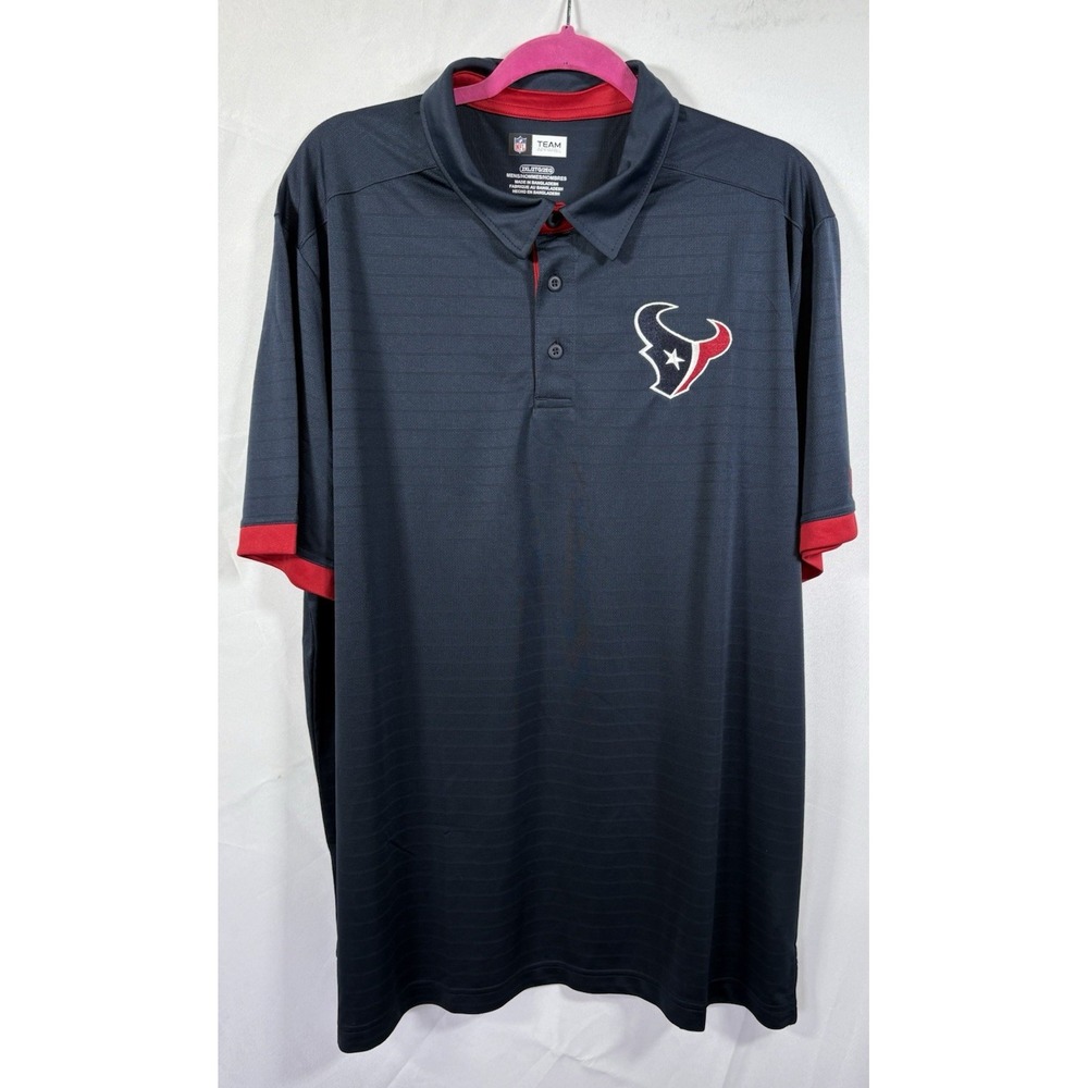 NFL Team Apparerl Polo Shirt Size L Houston Texans Short Sleeve 1/4 button new